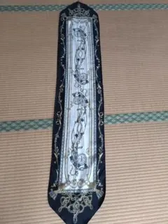 スカーフ　和装小物 シルク風 ロープ模様