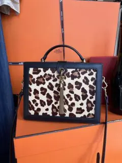 CHARLES & KEITH ショルダーバッグ フリンジ ハラコ レオパード