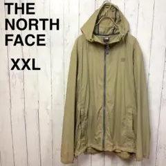 ノースフェイス フルジップパーカー カーキ メンズ 3L ゆったり ロゴ 人気