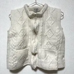 BLARNEY WOLLENMILLS ニットベスト M アイボリー