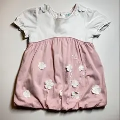 TOCCA ワンピース 80サイズ ホワイト/ピンク