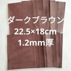 NO.13革ハギレ　ダークブラウン　22.5×18cm　18枚　1.2mm厚