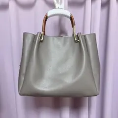 COMME CA ISM ポーチ付き 5WAYバッグ グレー