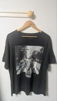 ビートルズ　アートプリント ブラック Tシャツ ルーズフィット　古着