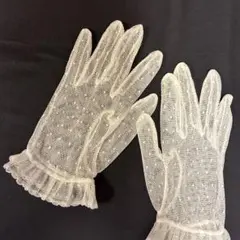 ドット柄　ウエディンググローブ
