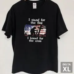 DELTA PRO WEIGHT XL USA国旗 十字架 黒Tシャツ US古着のサムネイル