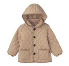 キッズ フード付き キルティングコート110