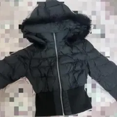 DAZY ファーダウンジャケット ブラック