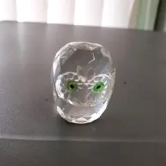 クリスタルガラス フクロウ 置物