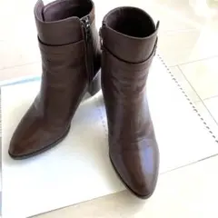 ダイアナ　本革　ブーツ　22.0cm ダークブラウンカラー系