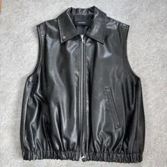BALMAIN バルマン ハイネック シープレザー ベスト 美品 L - メルカリ