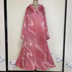 【前開きファスナー付き】絞りのお着物をリメイクしたロングワンピース_L10