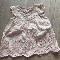 petit main ピンク刺繍チュニック 110