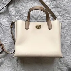 国内正規品 coach アイボリー ウィロウ　ショルダーバッグ　ハンドバッグ
