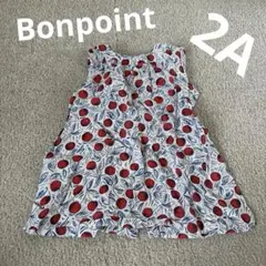 Bonpoint チェリー柄 ノースリーブ ワンピース 2Aのサムネイル