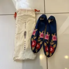 DAYLILY 花柄刺繍フラットシューズ 25.0cm