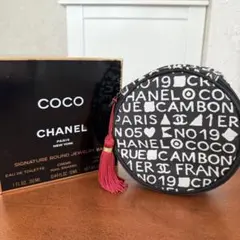 シャネル ラウンドポーチ クリスタル ジュエリーバッグ 丸型 フリンジ付