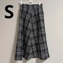 N. ロービングツイードスカート　グレー　Sサイズ