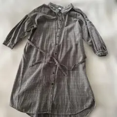 CROSS2&CO. チェック柄シャツワンピース 長袖