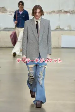 ミズ EGONLAB 24AW 新品未使用 ダブルジャケット グレー 46 ミズ様専用 EGONLAB 24AW 新品未使用 ダブルジャケット グレー 46