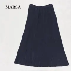 マーサ プリーツロングスカート ウエストゴム 日本製 綿混 コットン 綺麗めのサムネイル