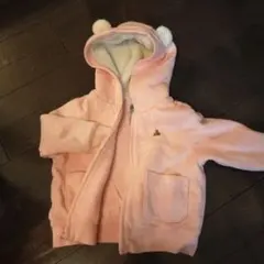 フリース フード付き トレーナー 12-18ヶ月 ピンク