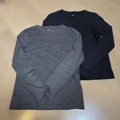 H&M 長袖Ｔシャツ　ロンT 黒とグレー
