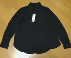 GU　ドレープシャツ　長袖　ブラック　新品タグ付き