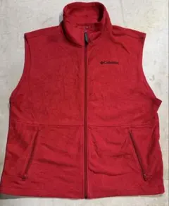 企業物 Columbia フリースベスト USA 刺繍ロゴ 古着 コロンビア