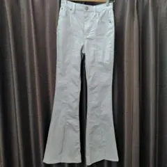 ライトパープル スリット裾フレアパンツ【S】「美品」のサムネイル