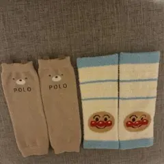 【美品】ベビーレッグウォーマー　polo アンパンマン
