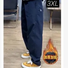 裏起毛　防寒　メンズ　イージーパンツ　ネイビー　厚手　撥水 アウトドア