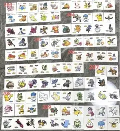 ポケモンパン シール　デコキャラシール94枚セット まとめ売り203弾~209弾