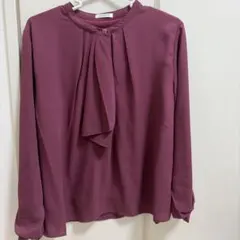 ハニーズ　GLACIER ワインレッド 長袖ブラウス L