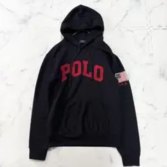 ✨美品✨ ポロラルフローレン　濃紺　フロントロゴパーカーS