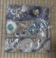インド製の装飾用リボン(1m×3セット)