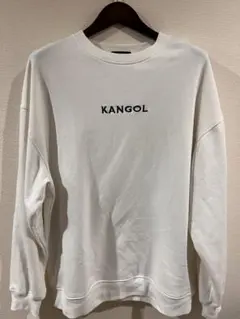 KANGOL ホワイト ロゴスウェット Fサイズ