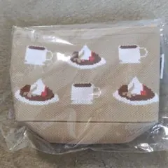 コメダ珈琲　ニットポーチ コーヒーカップデザイン