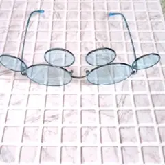 ミッキー型　ライトブルーレンズ　サングラス