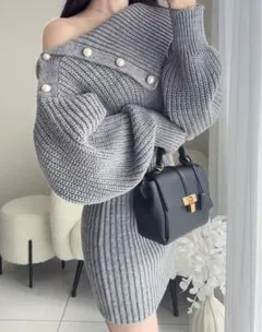 GRLのニットワンピース