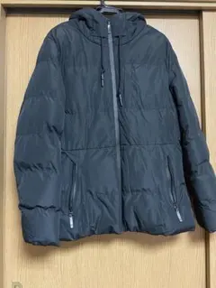 フード付きダウンジャケット ブラック