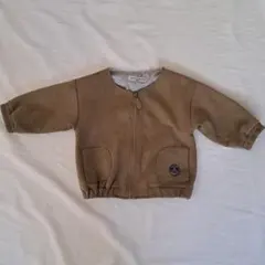 ジップアップジャケット 80　カーキ色