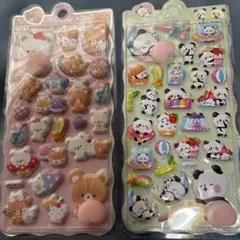 アニマルおしりぷにぷにシール　マシュマロ立体シールセット