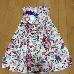 新品　センスオブワンダー　LIBERTY 花柄 ノースリーブワンピース 100