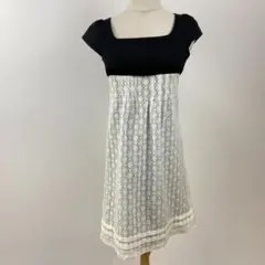 Apuweiser-riche ベロアワンピース パーティードレス 上品 レース