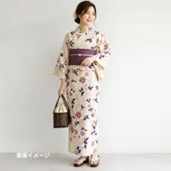 花柄浴衣 綿100％ フリーサイズ レディースのサムネイル