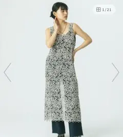 LACE SLEEVELESS DRESS ローズバッド