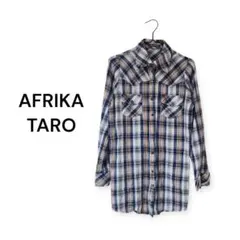 AFRIKA TARO チェック柄 長袖シャツ