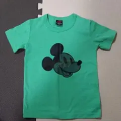 ベビードール　110cm ミッキーマウス Tシャツ ミライトグリーン