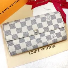 【美品】ルイヴィトン☆ポルトフォイユサラ ダミエ アズール カード入れ10枚